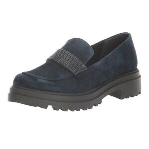 BELLA VITA Paz Lug Loafer Shoes Women’s 11M Blue Suede